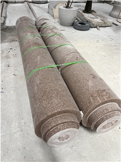 Indian Red Granite Solid Column