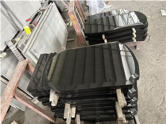 Mongolia Black Granite Gravestones For Russian Market