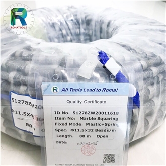 11.5Mm Roma Tools Diamond Wire Saw For Marble Mine Quarrying