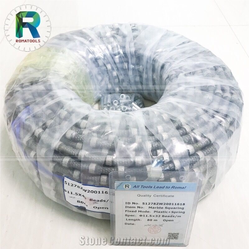 11.5Mm Romatools Diamond Wire Saw For Marble Mine Quarrying
