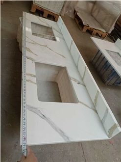 Artificial Stone Bathroom Countertop-5066 Calacatta
