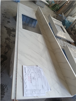 Artificial Stone Countertop-6028 Calacatta Armani Quartz