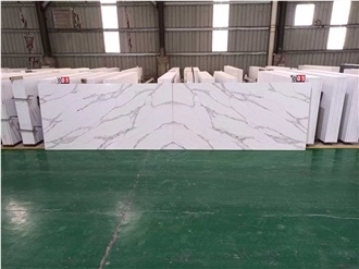 Quartz Slabs-5005 Calacatta Macchia