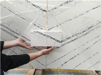 Quartz Slabs-5093 Calacatta Sivec