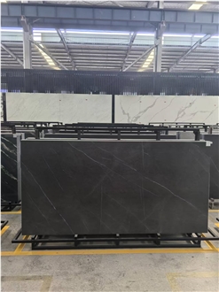 Belgian Grey Sintered Stone Slabs Artificial Marble Look