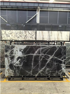 China Black Marble Texture Sintered Stone Slabs
