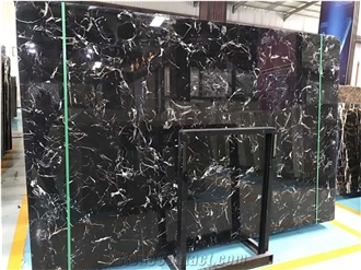 Black Ice Blossom Marble China Black Marble Slab Tiles