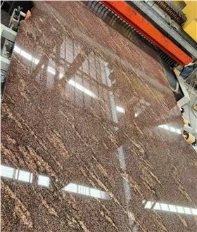 Brazil Origin Giallo California  Red Base Granite Slabs