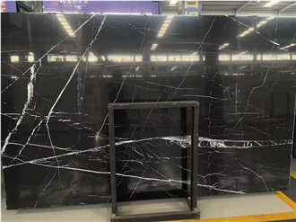 Chinese Nero Marquina Marble Slabs Tile
