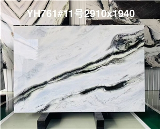 High Quality Polished Panda White Marble Slabs