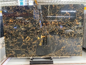 Italian Nero Portoro Marble Slabs Black Portoro Gold