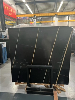 Laurent Black Noir Aziza Marble Slabs