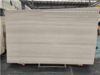Wooden Grain Veins White Wood Marble Slab Tiles