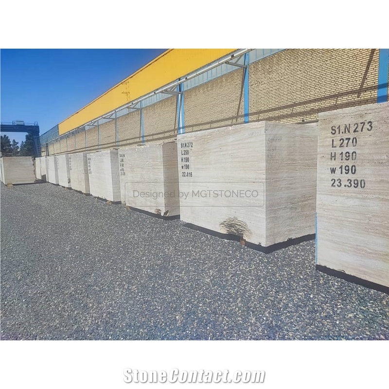 Ivory Cream Travertine  Blocks