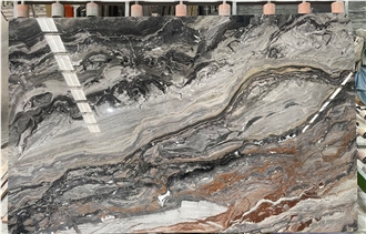 Arabescato Orobico Grigio Venetian Brown Marble Slabs, Tiles