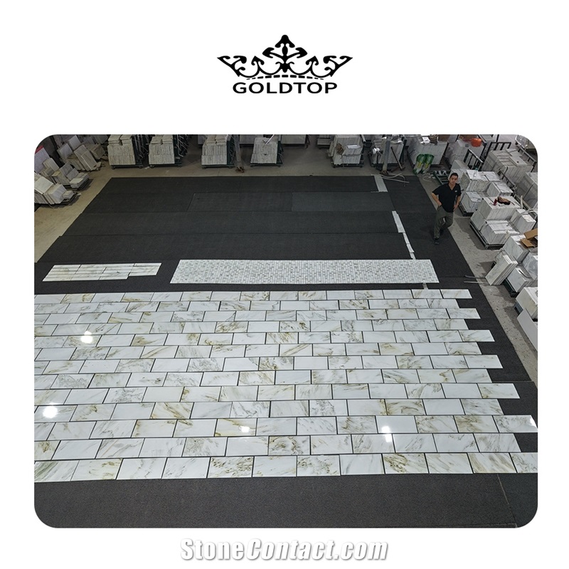 12" X 24" Han White Marble Tiles