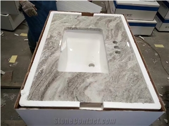 Fantasy Brown India Marble Vanity Top
