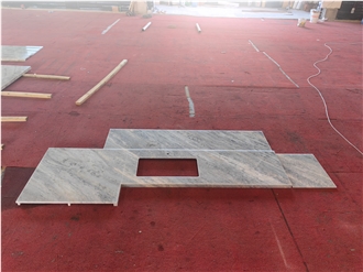 Blue Crystal Marble Hotel Bathroom Vanity Tops