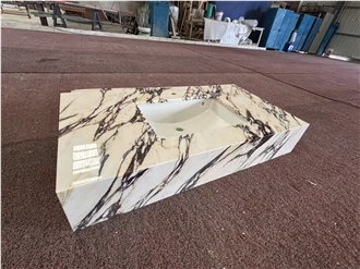 Luxury Calacatta Viola Marble Elegance Vanity Tops