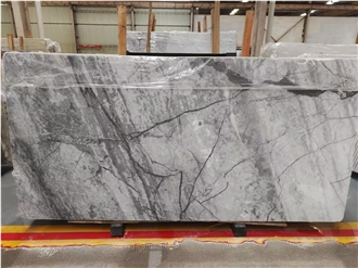 Winter River Snow Marble Slabs
