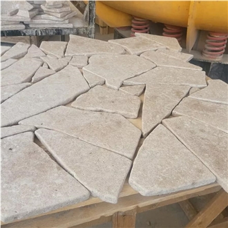 Light Beige Limestone Crazy Irregular Flagstone Pavers