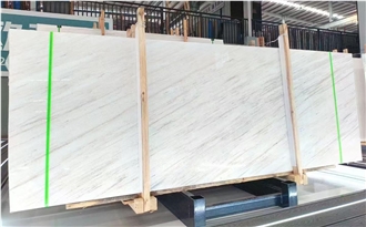 Polished Eurasian White Wood Marble Slabs