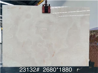 Snow White Onyx  Slabs For Interior Using