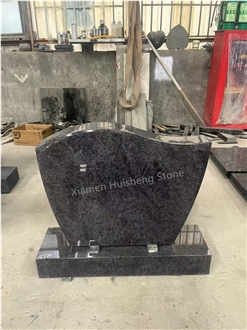 Bahama Blue Granite Honed/Polished Headstone