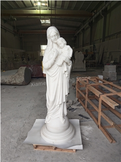 White Marble Lady Of Medjugorje  Sculpture White Marble Lady Of Medjugorje  Sculpture