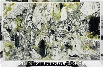 Polished Ice Jade Marble/White Beauty Marble Slabs