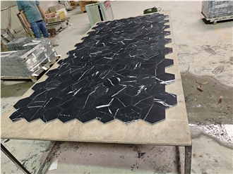 Black Marquina Marble Mosaic Tiles