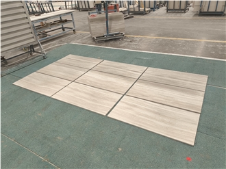 White Wood Grain Marble Tiles For Home Flooring