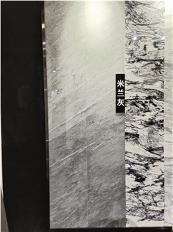 China Grey Milano Marble Polished And Brushed Slabs