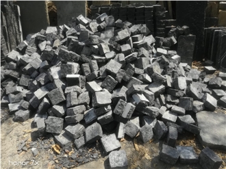 Black Limestone Cobble Stone & Cubes
