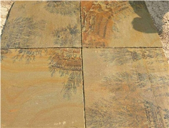 Mint Fossil Yellow Sandstone Paving Stone Tiles