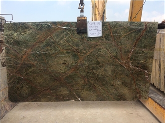 Rain Forest Green Marble Slabs Tiles