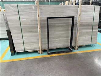 Wooden White Marble Slabs