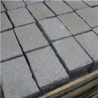 Bush Hammered Granite Paver G375 Grey Granite Cobble Stone