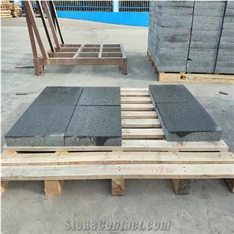 Cheap Flamed G399 Dark Grey Granite Cobble Stone