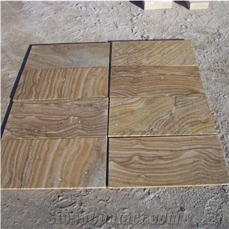 Hard And High-Quality Teakwood Yellow Sandstone Tiles
