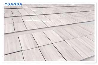 YUANDA Serpeggiante White Wooden Color Marble Tiles