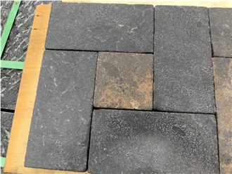 Golden Gray And Blue Asia Limestone Pattern Tiles