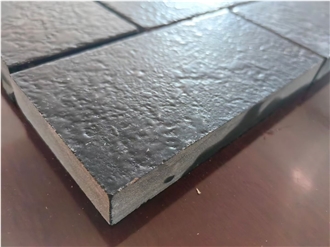 Leathered Surface China Black Limestone Tiles