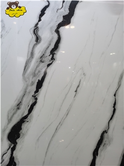 Panda White Nano Crystal Artificial Stone Slabs