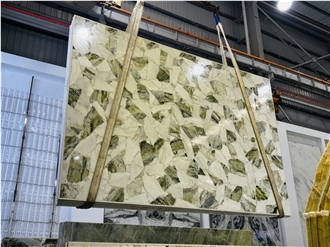 Green Jade Semiprecious Stone Slabs