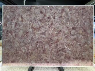 Pink Crystal Gemstone Semiprecious Stone Slabs