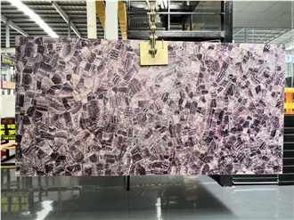 Purple Crystal Gemstone Semiprecious Stone Slabs