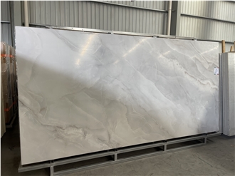 Royal White Jade Sintered Stone Slabs Polished（Glossy）