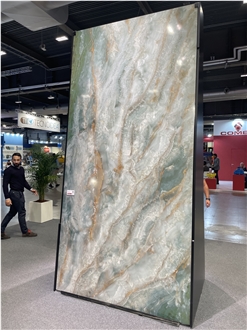 Onyx Aqua Blue Porcelain Slabs