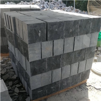 Black Basalt Split Cube Cobblestone
